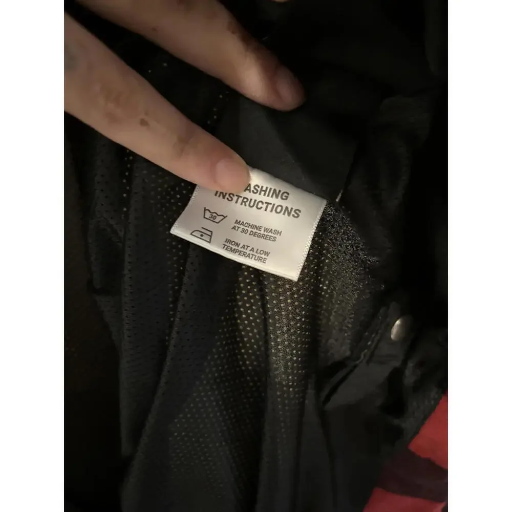 Road Armor by Skull Riderz Red Checkered Flannel Hoodie Shirt - Picture 8 of 8